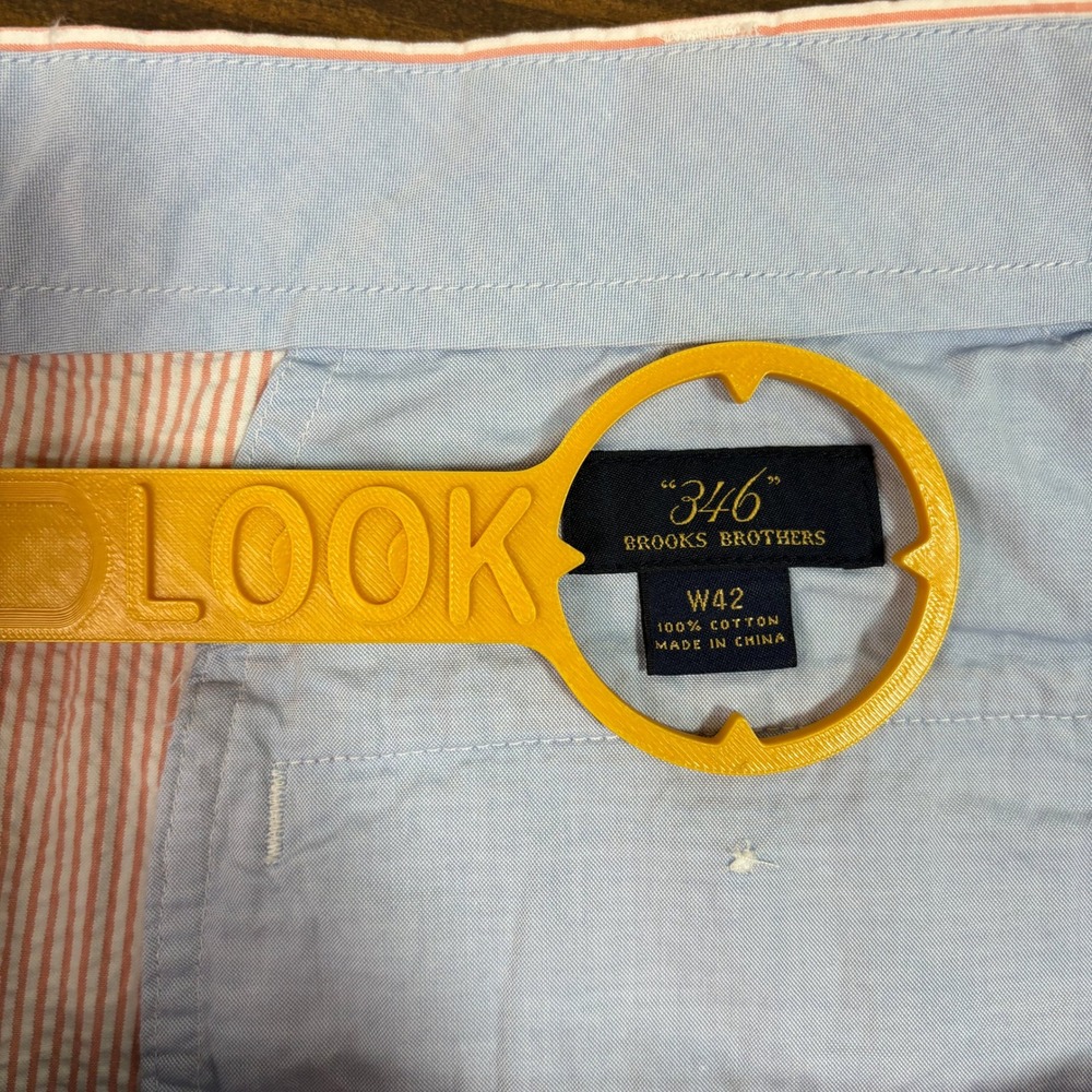 Brooks Brothers 346‎ Mens Pink White Seersucker Striped Shorts Cotton Size 42 - Picture 5 of 12